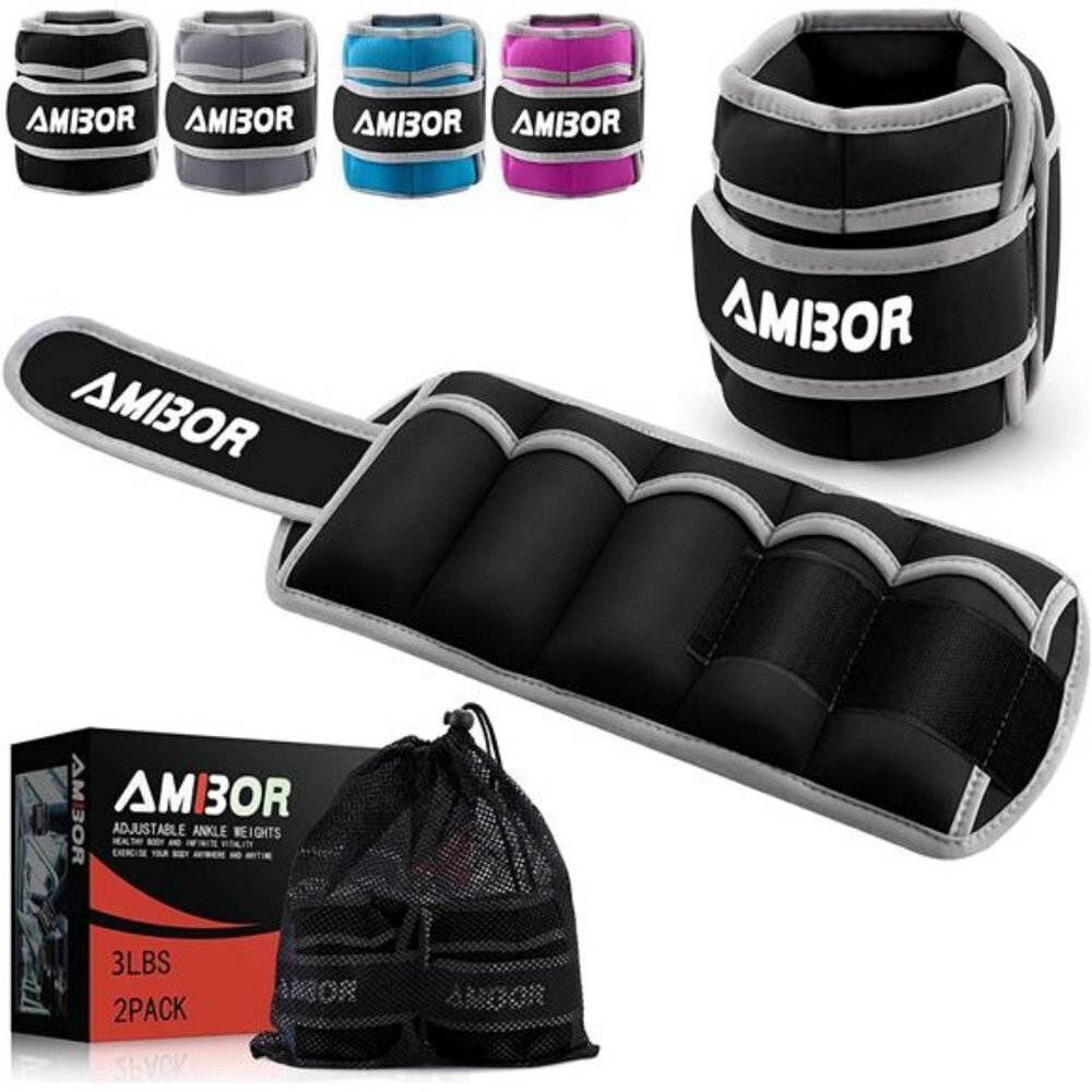Ankle Weight, 1 Pair 2 3 4 5 Lbs Adjustable Leg Weight for Men Women Kid, 2
